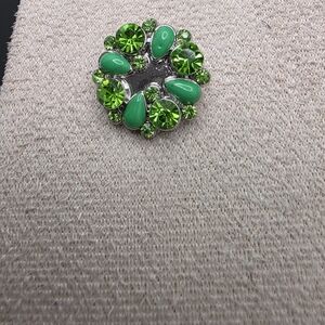 Elegant Green and Silver Snap Button Accent (1894)